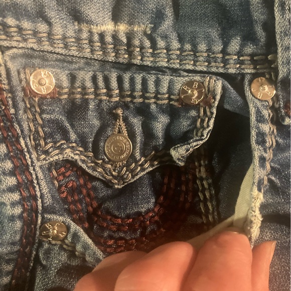 SOLD!Men’s distressed straight Mega T size 32x34 Flawless Cond! In“MED CAMSHAFT” - Picture 5 of 7